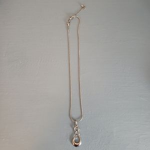 Silver Drop Pendant Necklace